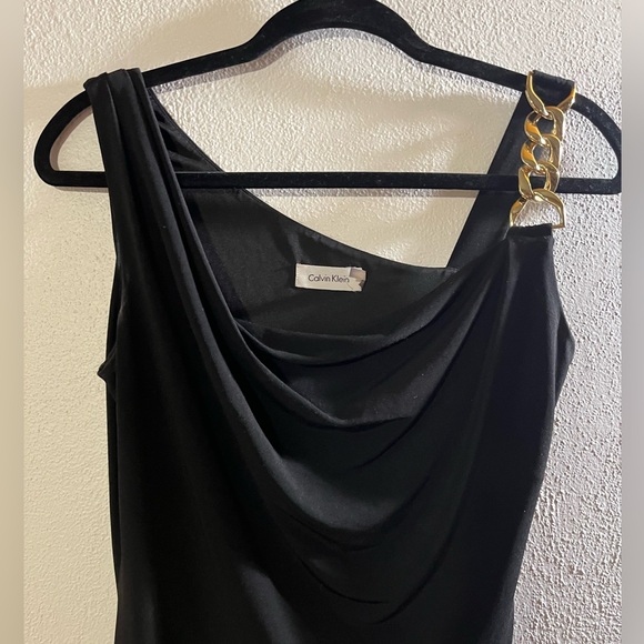 Calvin Klein gold chain black dress - Picture 5 of 5